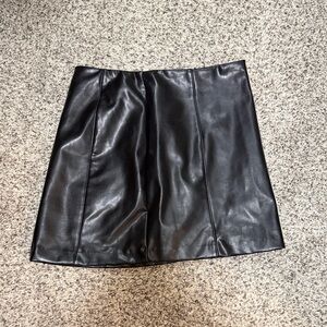 Black Leather Skirt - Abecrombie